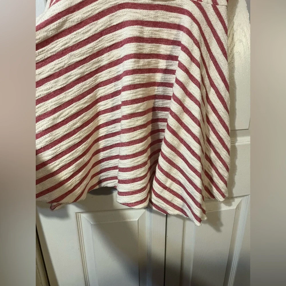 Free People Open Back Fit & Flare Dress With Pockets & Striped Boho Size Small